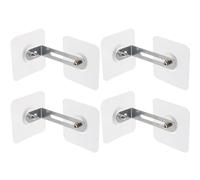 SOIMISS 4 Anclajes Adhesivos para Muebles Antivuelco Fijación Ajustable de 0-5.2 Cm, Material Acero Inoxidable y Acrílico, Seguridad para Bebés y Mascotas
