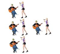 SOIMISS 4 Juegos 164 Street Singer Modelo De Personaje Street Singer Modelo Decoración Escena Personas Accesorio Mesa De Arena Street Singer Kits Miniatura Casa Guitarrista Miniaturas