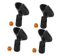 SOIMISS 4 Juegos Soporte para Micrófono Ajustable Clips Antideslizantes para Micrófono de Mano con Adaptadores para para Grabaciones y Entrevistas al Aire
