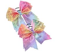 SOIMISS 4 Lazos el Pelo Lazos de Mariposa Brillantes para Niñas, 4 Piezas Superficie Delicada Cuida el Cabello, Ideales para Animadoras y Ocasiones Varias