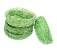 SOIMISS 4 Nidos Pajaros Agapornis de Cáñamo Tejido Grueso 7 CM para Decoración de Jaulas y Jardín, Accesorios para Aves en Color Verde