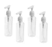 SOIMISS 4 piezas Botellas de Emulsión con Bomba de Presión de Dispensadores Portátiles para Loción Champú y Perfume Reutilizables para Viaje y Uso Diario