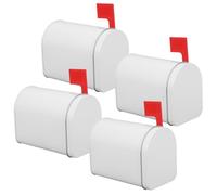 SOIMISS 4 Piezas Buzón Mini Metálico para Exterior Caja de Correo Montada Pared para Cartas Monedas y Fiesta para Cartas Santa y Eventos