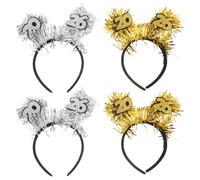 SOIMISS 4 Piezas Diademas Decorativas Navideñas Diadema Dorada Para Celebrar El Año Fiestas De Nochevieja y Navidad
