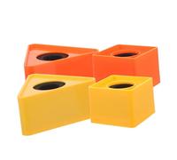 SOIMISS 4 Piezas Estación para Micrófono con Banderola Caja de Logo Micro de Forma y Cuadrada Ligera y Portátil para Entrevistas y Conferencias Profesionales