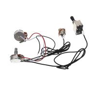 SOIMISS 4 Piezas Kit de Arnés de Cableado para Guitarra Eléctrica Componentes Electrónicos y Interruptor de Palanca Acabado Cromado con Tapa Compatible con Diversos Modelos de Guitarra