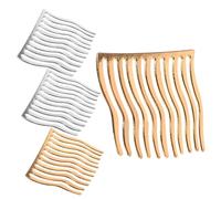 SOIMISS 4 piezas Peinetas Francesas Metálicas Flexibles para Cabello Peines Pequeños de Dientes Accesorios para Bodas y Diario Ligeras y Fáciles de Fijar Cabello Rizado Fino o Grueso para