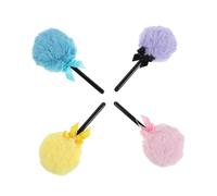 SOIMISS 4 Piezas Polvo Puff Suave de Terciopelo Esponja de Maquillaje Fluffy para Rostro Compacto Suelto Portátil para Fundación Cosmético