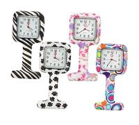 SOIMISS 4 Piezas Reloj De Bolsillo De Silicona para Enfermera Clip Reloj De Enfermera Colgante para Uso Profesional Hospitales De Moda