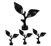 SOIMISS 4 Piezas Remates para Barra de Cortina de Forja Cabezal Decorativo de Hierro Forma Unidades Mate Negro Resistente y Fácil de Instalar Accesorios Prácticos para Varillas de