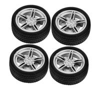SOIMISS 4 Piezas Ruedas de Goma para Coches de Juguete Resistentes para Bricolaje y Modelos Infantiles