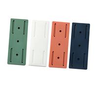 SOIMISS 4 Piezas Soporte de Regleta Autoadhesivo para Montaje Pared Fijador de de Corriente para Hogar y Oficina Colores Verde Azul Blanco y Rosa