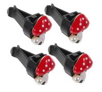 SOIMISS 4 Piezas Unidades Clip Ambientador Coche Forma Seta Decoración Interior Ventilación Accesorio Zinc Aleación Plástico Resistente Elegante Festivo