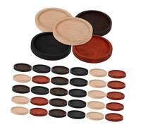 SOIMISS 40piezas Bandeja Vintage De Madera Redonda Pequeña Bandeja Decorativa Vintage Para Hacer Joyas Base Colgante De Madera Para Decoración Del Hogar y Proyectos De Bricolaje