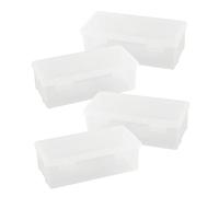 SOIMISS 4piezas Caja De Almacenamiento De Lápices Transparente De Plástico Estuche para Papelería y Lápices Organizador para Estudiantes para Dibujo y Rotuladores Unidades