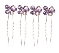 SOIMISS 4piezas Horquilla De Cristal Para Novia Gemas De Imitación Forma Accesorios Cabello De Boda Para Peinar El Cabello Eventos Especiales