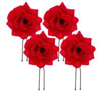 SOIMISS 4piezas Horquilla De Rosa Tocados Para Mujer Accesorios Cabello Conjunto Rojo