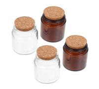 SOIMISS 4piezas Tarros para Velas De Vidrio Transparente Suministros De Portavelas Perfumados Tarro Vacío Tapa para Aromaterapia para Uso Interiores como Purificador De Aire
