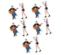 SOIMISS 5 Juegos 164 Street Singer Modelo De Personaje Lindas Decoraciones De Mesa De Arena Pequeña Guitarra Jugador Decoración Miniaturas Elegantes Decoración De Mesa De Arena Kit De