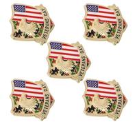 SOIMISS 5 Piezas Broches de Vacaciones Insignias Patrióticas de Bandera de Estados Unidos de Aleación Accesorios Día Independencia Prendedores para Camisas de Hombres y Mujeres