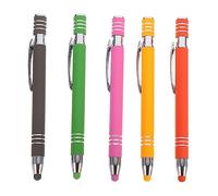 SOIMISS 5 Piezas Lápiz Capacitivo Multifuncional para Pantallas Táctiles Bolígrafo Retráctil de Metal para Estudiantes y Oficina Colores Aleatorios Color Aleatorio