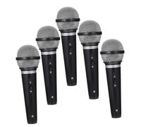 SOIMISS 5 Piezas Micrófono de Simulación Negro Pequeño, Accesorio para Juego de Roles y Cosplay, Micrófono de Juguete para Representaciones Teatrales y Fiestas, Modelo Liviano y Compacto