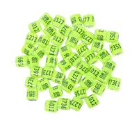 SOIMISS 50 Piezas Anillas para Patas de Mensajera de Aluminio Plástico Numeradas Resistentes para Identificación y Entrenamiento Aves