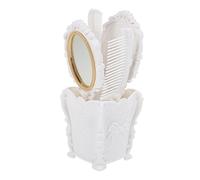 SOIMISS 5piezas Espejo De Tocador Vintage Con Peines Cepillos Cabello y Peine Desenredante Para Tocador Incluye Bolsa De Aire Para Almacenamiento Dormitorio