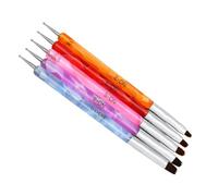 SOIMISS 5piezas Taladro para Uñas de Doble Punta Pinceles para Decoración de Uñas para Modelado Gel Acrílico UV Pintura y Dibujo Salones de Manicura