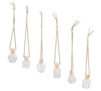 SOIMISS 6 piezas Adornos de Perfume Colgantes para Coche Botellas Vacías de Aromaterapia Decoración para y