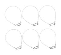 SOIMISS 6 Piezas Cable de alambre de lámpara de escenario cable de seguridad flexible resistente de bloqueo de alambre para colgar cuadros acero carbono Silver