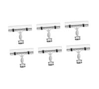 SOIMISS 6 piezas Clip para Etiquetas y Precios Transparente con Imán de Unidades Multiuso para Exhibición Fruteros Verduleros y Tiendas Soporte Práctico para Carteles y Señalización