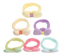 SOIMISS 6 Piezas de Coleteros Elásticos Cabello Lazo, Materiales de Tela y Goma, Diseño Pequeño y Fresco para Niñas en Temporada de Regreso a Clases