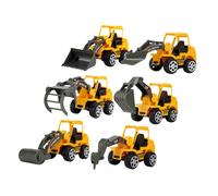 SOIMISS 6 Piezas Excavadoras para Niño Niña Vehículos Infantiles De Ingeniería con Empuje Juguetes De Excavación para Niño Niña Edad Infantil Seguro Borde Cortante