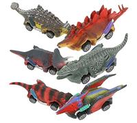 SOIMISS 6 Piezas Juguete de Dinosaurios Pull Back Set de Coches de Dinosaurios para de Cumpleaños Juguetes Interactivos Seguros y Divertidos para Fiestas y Celebraciones