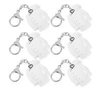SOIMISS 6 Piezas Llaveros Acrílicos Blancos para Chefs, Llavero de Cocina Resistente Costuras, Recuerdo Original para Amantes la Cocina, Obsequio Práctico para Equipo Gastronómico