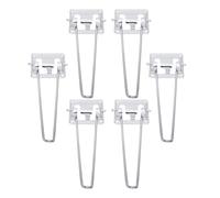 SOIMISS 6 Piezas Patas Metálicas Plegables para Muebles de Resistentes al Desgaste Fáciles de Instalar Patas Regulables para Mesa y Escritorio Doméstico