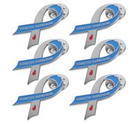 SOIMISS 6 Piezas Pin para Diabetes de Aleación de Zinc Azul Diseño Único y Adecuado para Uso Diario y Grupales de Concienciación