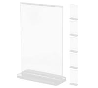 SOIMISS 6 piezas Soporte Acrílico para Letreros de Exhibidor Transparente para Menús y Carteles para Restaurantes y Oficinas Estable y Elegante