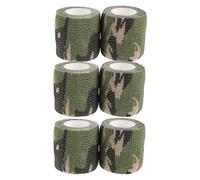 SOIMISS 6 Rollos de Cinta de Camuflaje Elástica Cinta para Envolver y Cubrir Equipo sin Residuos Adhesivos, Resistente Intemperie para Aventuras al Aire Libre