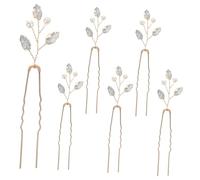 SOIMISS 6piezas Horquilla de Ópalo Decorativa para Mujer Tocado de Boda Gemas de Imitación Accesorios Cabello Pinzas Pelo para Fiesta