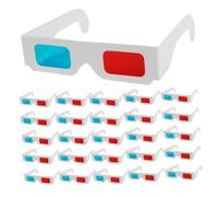 SOIMISS 70 Piezas Gafas de Cartón Rojo y Azul Gafas Anaglifo para Películas Casa Visualización Tv y Proyector Accesorio Cómodo para Fiestas y Uso Educativo