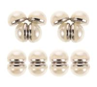 SOIMISS 8 Pares Pesas Magnéticas con Perlas para Velo de Novia Clips de Doble Cara Resistentes al Viento Accesorios Elegantes para Vestidos y Atuendo de Invitadas Bodas