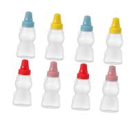 SOIMISS 8 piezas Botellas de Condimentos Forma de de Mini Botellas Recargables para Salsa Ketchup y Aderezos para Picnic y Comidas Rápidas Material Seguro y Duradero Reutilizable