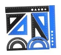 SOIMISS 8 Piezas Conjunto de Reglas de Dibujo Reglas del Aula transportador Claro Suministros Escolares regulador aleación de