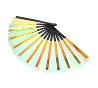 SOIMISS Abanico Manual Iridiscente para Bodas y Fiestas Estilo Chino Resistente y Fácil de Transportar Accesorio Decorativo y Prop para Actuaciones
