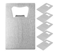 SOIMISS Abridor de Botellas Forma de Tarjeta de Crédito, Acero Inoxidable, 6 Unidades, Práctico y Compacto para Bar, Cocina y Actividades al Aire Libre, Abridor Manual Resistente y