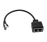 SOIMISS Adaptador Splitter de Puertos Conector Ethernet Macho Doble Hembra para Oficina y Smart TV Cable Adaptador de Alta Velocidad y Conexión Estable