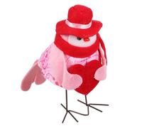SOIMISS Adornos De Pájaros De Amor Pájaros De Tela De Fieltro Pájaros De Tela para San Valentín Pájaros De San Valentín Pájaros con Símbolo De Amor Decoraciones De Pájaros De San
