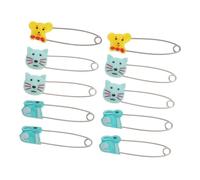 SOIMISS Alfileres de Dibujos Animados para Bebés 10 Piezas Pasador Afilado en U de Abs para Fijar Pañales sin Óxido, Ideales para Madres y Bebés Color Aleatorio